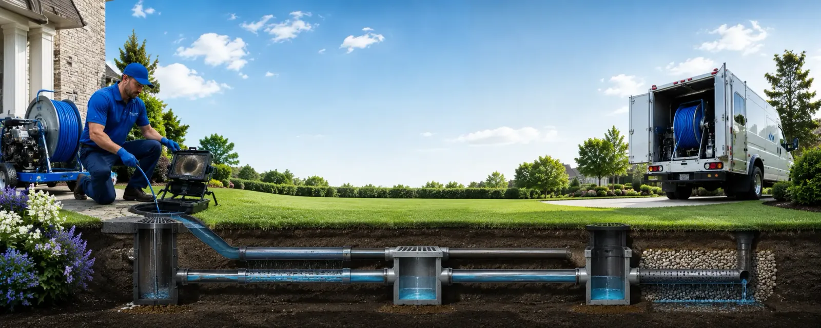 Outdoor drain cleaning information for Jamesport, NY